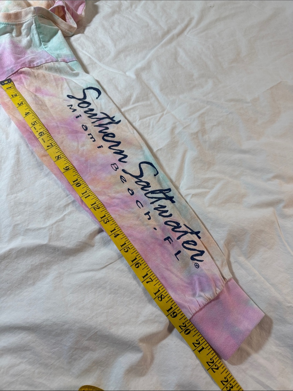 Exist Pastel Tie-Dye Long Sleeve Tee with Sea Turtle Pocket - Picture 6 of 8